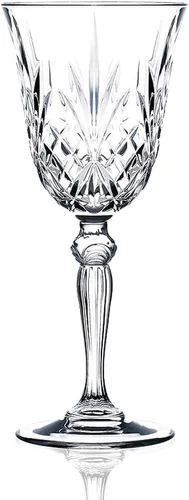Miniatura 2 de Lorenzo RCR Crystal Collection - Juego de vasos de agua Lorren Home Trends-Melodia, 6 unidades (paquete de 1), copa de vino tinto, 7.5 onzas líquidas