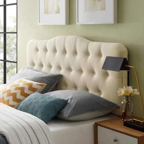 Miniatura 15 de LexMod Annabel cabecera de cama de vinilo Beige