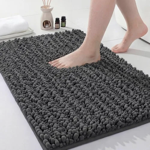 Miniatura 33 de Disolla Alfombra de baño pequeña, antideslizante, lavable, color beige, 17 x 24 pulgadas, súper absorbente, suave, alfombra de baño de felpilla