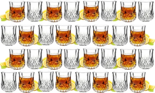 Miniatura 8 de JAIEF 1.7 OZ Vasos de Chupito de Tequila, Vasos de Chupito de Base Pesada, Vasos de Cordial de Cristal (4)