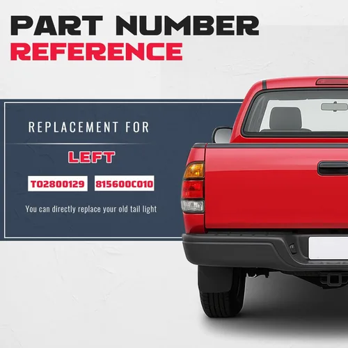 Miniatura 4 de ECOTRIC Luz trasera compatible con Toyota Tundra 2000-2006 Regular/Access Cab Lámpara de freno de señal Luz trasera lado del conductor izquierdo
