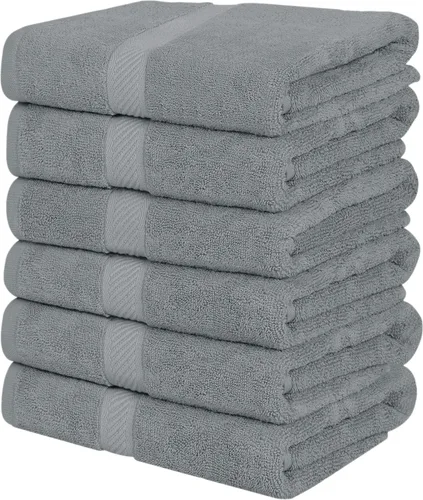 Miniatura 21 de Utopia Towels Juego de 6 toallas de baño (24 x 48 pulgadas), 100% algodón hilado en anillo de 500 GSM, medianas, ligeras y altamente absorbentes