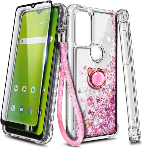 Miniatura 6 de NZND Funda para AT&T Radiant Max 5G, Cricket Dream 5G/AT&T Fusion 5G/Innovate 5G con protector de pantalla de vidrio templado, soporte