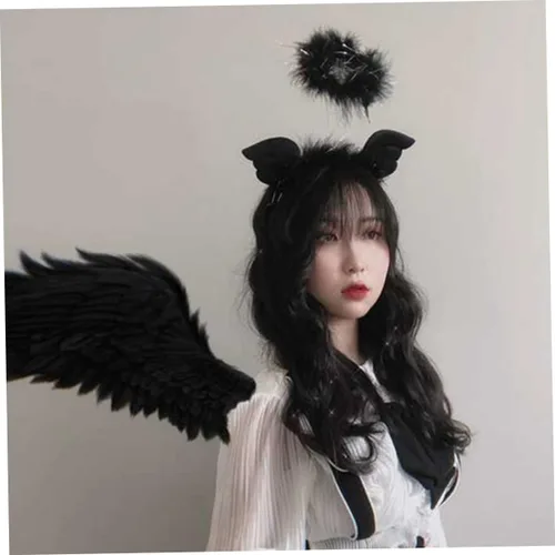 Miniatura 7 de CALLARON 2 Pcs White Headbands Halloween Decoration Cosplay Costume Halloween Angel Decoration Cup Display Shelf
