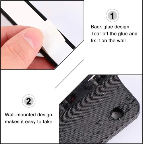 Miniatura 5 de BESPORTBLE Estante de flechas montado en la pared, soporte para 12 flechas con autoadhesivo para accesorios de tiro con arco, 1 par