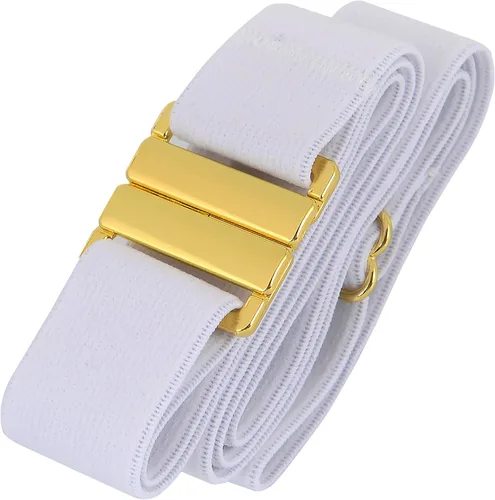 Miniatura 126 de Cinturón elástico ajustable – Cinturones para mujer, cinturón de cintura antideslizante, sin mostrar hebilla plana para mujer