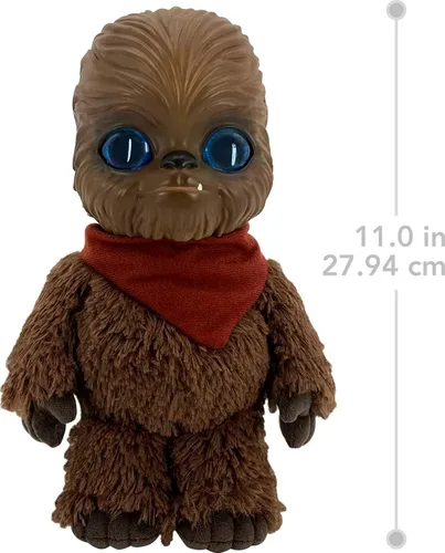 Miniatura 5 de Mattel Juguete de peluche de Star Wars Galactic Pals, juego de muñecas suaves de 11 pulgadas con portador y tarjeta de perfil de personalidad