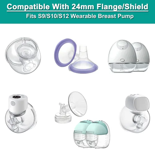 Miniatura 2 de 2 piezas de inserción de brida de 0.827 in, compatible con S9/S12/S9Pro/S12Pro piezas de extractor de leche portátil, reemplazo, escudo