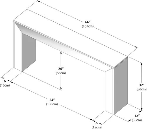 Miniatura 2 de Plank+Beam Mesa Consola Grand, Mesa de Sofá Moderna de Madera Maciza de 56 Pulgadas, Mesa de Entrada Estrecha para Pasillo, Detrás del Sofá, Sala
