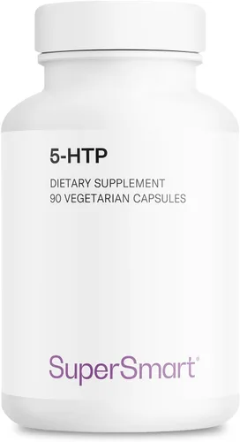 Supersmart - 5-HTP 100mg por día - Píldoras de energía natural | Sin OMG y sin gluten - 90 cápsulas vegetarianas
