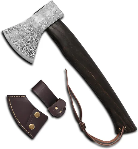 VikingsBrand Hacha de batalla vikinga (Damasco - VB-AX-02)