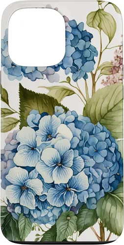 Miniatura 24 de Watercolour Vintage Blue Hydrangea with Flower Flower Case for iPhone 17