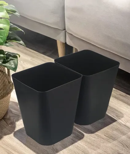 Miniatura 7 de Cubo de basura pequeño de 1.6 galones para baño, papelera para cocina, oficina, baño, paquete de 2 (1.6 galones (paquete de 2), color negro