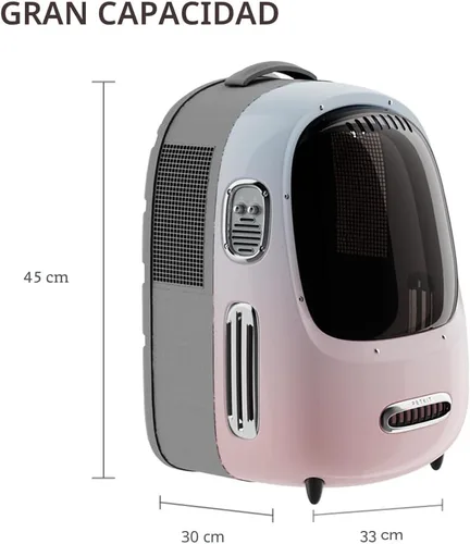 Miniatura 8 de PETKIT Mochila transportadora para gatos con ventilador incorporado y luz, mochila burbuja para mascotas aprobada por aerolíneas para gatitos