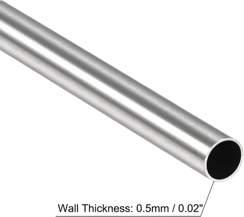 Miniatura 3 de uxcell Tubo de acero inoxidable 316, tubo de 0.315 in OD 0.020 in de espesor de pared 11.811 in de longitud 3 piezas