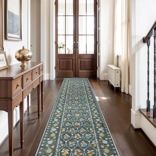 Miniatura 14 de RUUGME Alfombra Pasillera Lavable 2'6x12 - Alfombra de Pasillo con Respaldo Antideslizante Alfombras Resistentes a Manchas para Sala de Estar