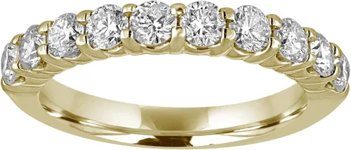 Miniatura 6 de Vir Jewels Anillo de boda con diamantes de 1 quilate, oro blanco de 14 quilates, 10 piedras redondas