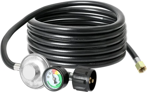 Miniatura 10 de ATKKE 2 Feet Propane Regulator Hose Assembly, QCC1/Type 1 Tank to 3/8" Female Flare Fitting, Low Pressure Replacement Gas Line for Grill,Heater,Fire