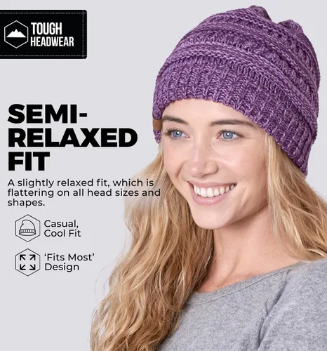 Miniatura 4 de Gorro de punto para mujer, cálido y suave, elástico, para clima frío de Tough Headwear