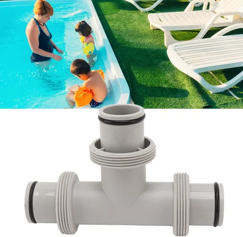 Miniatura 7 de Válvula de émbolo de manguera de piscina dividida, 2 en 1 en forma de T, válvula de émbolo de manguera de repuesto para sistemas de agua salada