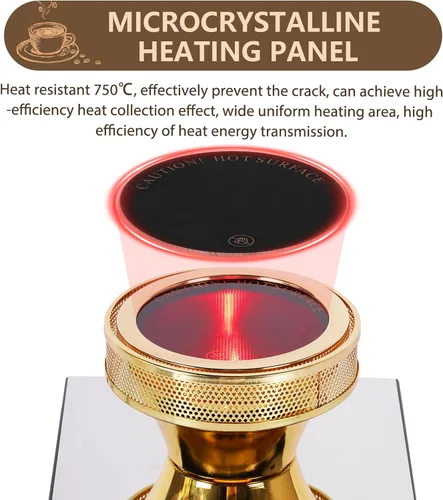Miniatura 5 de YUCHENGTECH Calentador de haz halógeno, calentador inteligente de haz de sifón para cafetera Hario Yama Syphon (actualización 110-120V) (110V)