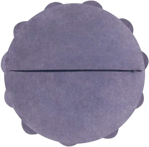 Miniatura 2 de JWH Funda de Almohada con Flores en Relieve Decorativa Floral Cojín Redondo Hecho a Mano para Casa Cama Sofá, 14 Pulgadas, Gris Morado