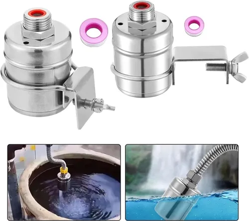 Miniatura 2 de Water Level Controller Stainless Steel Float Ball Valve for Water Tanks and Towers Valve with G1/2 Inch Inlet(DN15 Wide Clip)