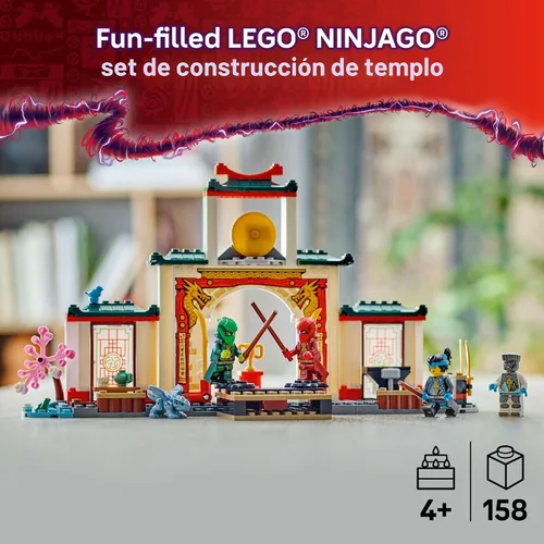 Miniatura 2 de LEGO NINJAGO Juego de construcción de juguetes del templo Spinjitzu Ninja - Juguete de ninja para niños en edad preescolar, para niños, niñas