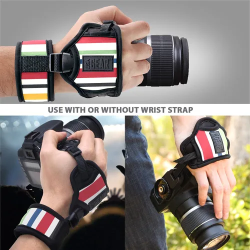 Miniatura 6 de USA Gear Cámara profesional con manija y correa de mano con diseño de neopreno acolchada y placa de metal. Compatible con Canon, Fujifilm, Nikon