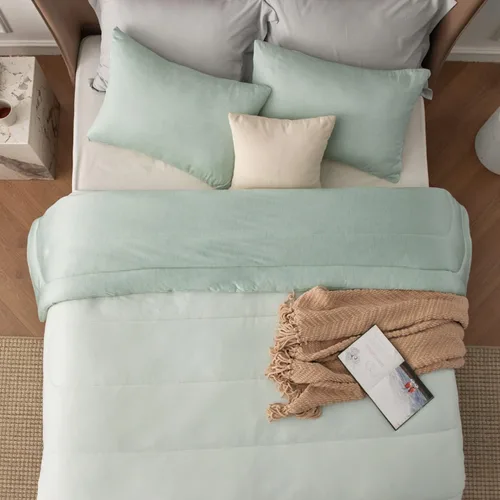 Miniatura 268 de Bedsure Juego de edredón Twin/Twin XL, ropa de cama suave beige para todas las estaciones, juego de cama teñido catiónico, 2 piezas, 1 edredón