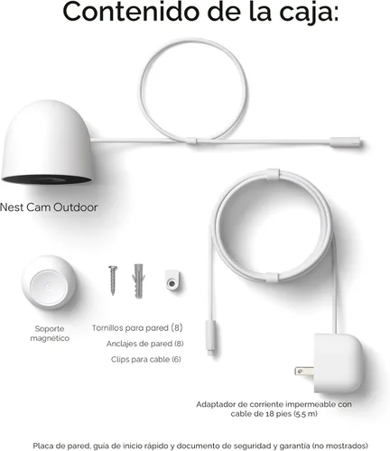 Miniatura 12 de Google Nest Cam Outdoor (cableada, 2.ª generación) - Cámara de seguridad con video 2K y Géminis, visión nocturna, audio bidireccional - Funciona