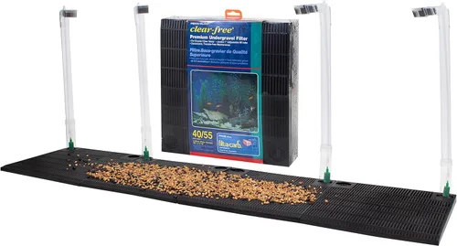 Miniatura 7 de Penn-Plax Filtro de acuario bajo grava para 20 (largo) - 29 galones – Dos placas de 14” x 11.1” – Sistema bajo grava para agua clara y limpia