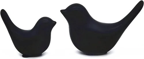 Estatuas de pájaros de animales pequeños, decoración del hogar, estilo moderno, adornos decorativos negros para sala de estar, dormitorio, armarios,