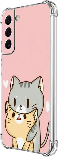 Miniatura 7 de Funda para Galaxy S22, Protección Azul con Flores de Mariposa y Rosas, Funda Anti-Choque y Anti-Arañazos de TPU de Cuerpo Completo para Samsung