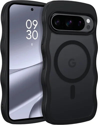 BENTOBEN Magnetic for Google Pixel 10 Case Cute, Curly Wavy Pixel10 Case [Compatible with MagSafe], Anti-Slip Shockproof Matte Slim Women Girls Boys