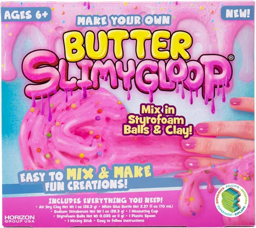 SLIMYGLOOP crea tu propio kit de sirena por Horizon Group USA, mezcla y crea estiramiento, esponjoso, pegajoso, masilla, lentejuelas brillantes y