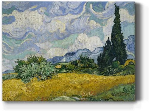 Miniatura 34 de Renditions Gallery Vincent Van Gogh Impreso Flores de almendra, famosa reproducción de pintura, lienzo de alta calidad envuelto en galería, listo