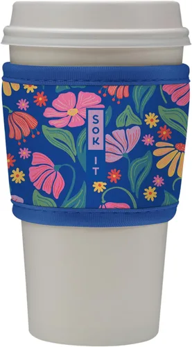 Miniatura 209 de Sok It HotSok Coffee & Tea - Funda de neopreno con aislamiento reutilizable (floral abstracto)