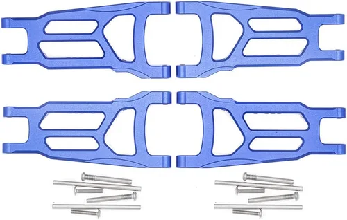 Miniatura 5 de Paquete de 4 brazos de suspensión delanteros y traseros de aleación para Traxxas 1/10 4X4 Slash, Stampede, Rustler 4WD VXL-Replaces Part 3655 Azul
