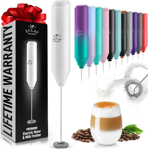 Miniatura 49 de Zulay Kitchen - Batidor eléctrico de mano para café, lattes, capuchinos, matcha y chocolate caliente, mezclador portátil para bebidas, accesorio