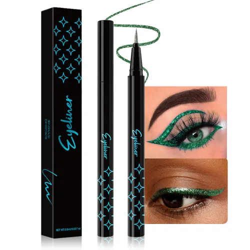 Miniatura 28 de evpct Delineador de ojos líquido cromático dúo, con purpurina de bronceador rosa, destello metálico brillante, sombra de ojos en lápiz, cambio