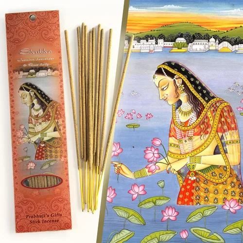 Miniatura 3 de Prabhuji's Gifts Shubha - Varita de incienso enrollada a mano, varillas aromáticas de incienso espiritual, para meditación, yoga, relajación