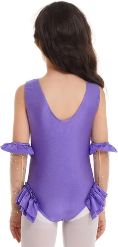 Miniatura 4 de YEAHDOR Disfraz de espectáculo de circo para niñas pequeñas, disfraz de una pieza, leotardo de baile, uniforme de Halloween, traje de Halloween
