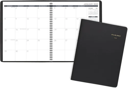 Miniatura 3 de AT-A-GLANCE Agenda mensual 2023, 9 x 11 pulgadas, grande, 15 meses, negro (7026005)