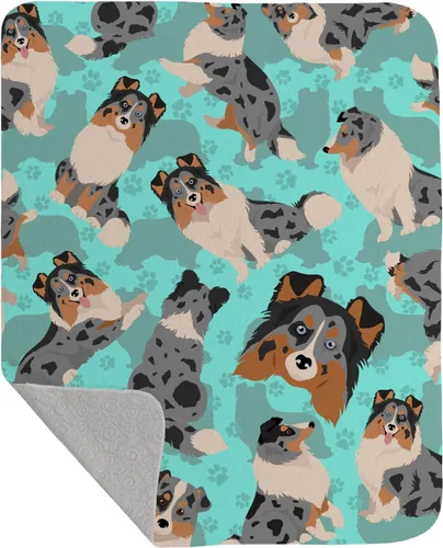 Miniatura 9 de Caroline's Treasures MLM1042LQB Airedale Terrier - Manta acolchada de 50 x 60 pulgadas, diseño de ilustraciones para cama, sofá, suave y ligera