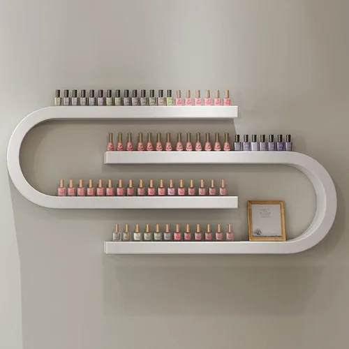 Miniatura 7 de QQXX Estante montado en la pared, estante de exhibición de botellas de esmalte de uñas, estante de almacenamiento de perfumes de aceite esencial