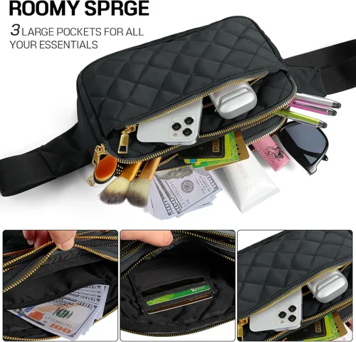 Miniatura 3 de CXWMZY - Riñoneras para mujeres y hombres, bolsa de cintura para niñas, niños, adolescentes; linda riñonera casual con múltiples bolsillos y correas
