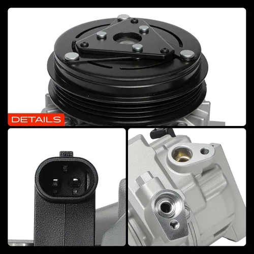 Miniatura 9 de A-Premium Compresor de aire acondicionado con embrague compatible con Ford Transit-150, Transit-250, Transit-350, Transit-350 HD, 2020 2021 2022 2023