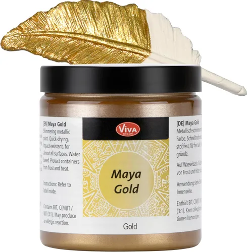 Miniatura 11 de Viva Decor Maya Gold (verde manzana) 1.52 onzas líquidas - Pintura acrílica metálica brillante para trabajos creativos en madera, vidrio