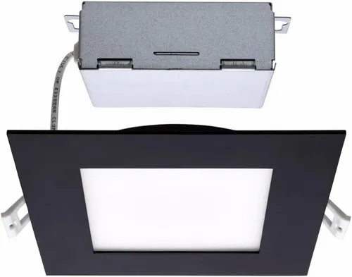 Miniatura 8 de Satco CCT Downlight LED de ajuste delgado con lente plana con controlador remoto, cuadrado de 8 pulgadas, color blanco